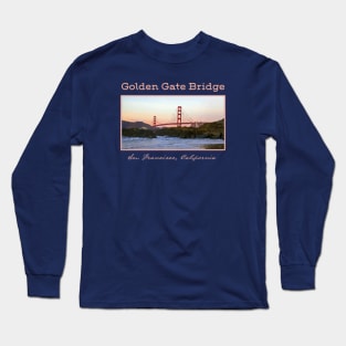 Golden Gate Bridge - San Francisco California - scenic, retro design Long Sleeve T-Shirt